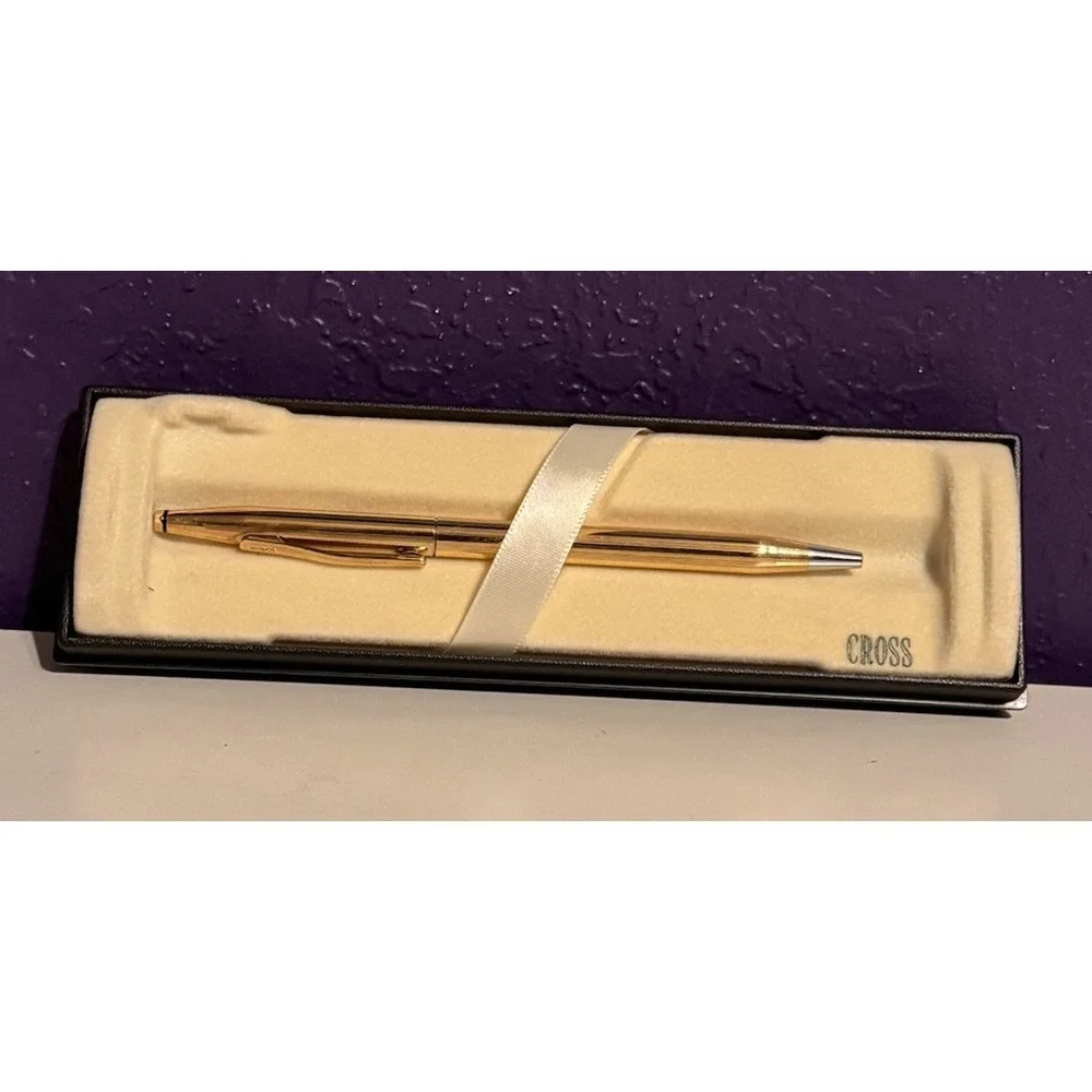 CROSS CLASSIC CENTURY 18K GOLD FILLED BALLPOINT PEN #2802 MADE IN THE USA